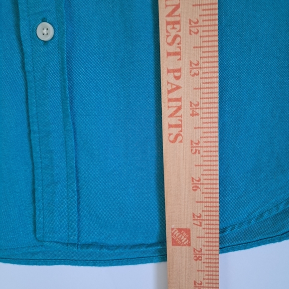 J. Crew Turquoise Casual Button-Down Shirt Size S Cotton - Picture 5 of 6